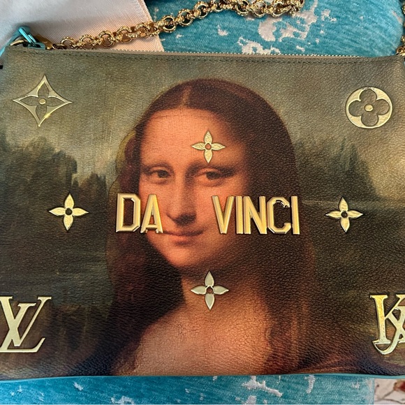Louis Vuitton Jeff Koons Mona Lisa Da Vinci Pochette Clutch - Picture 2 of 10